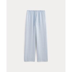 Everlane Women's Drawstring Pant in Linen in Sky Blue/White, Size Extra Large